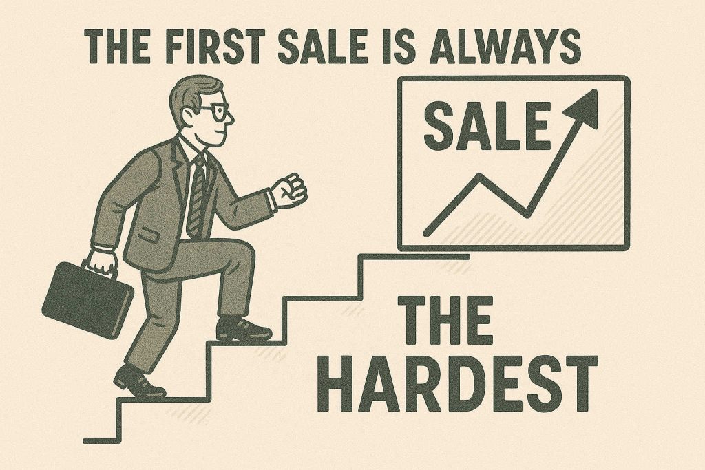 The first sale is always the hardest