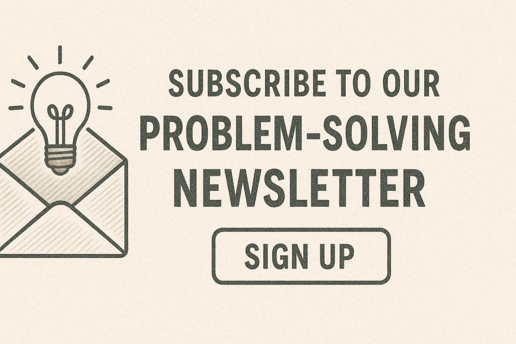 problem solving newsletter ad